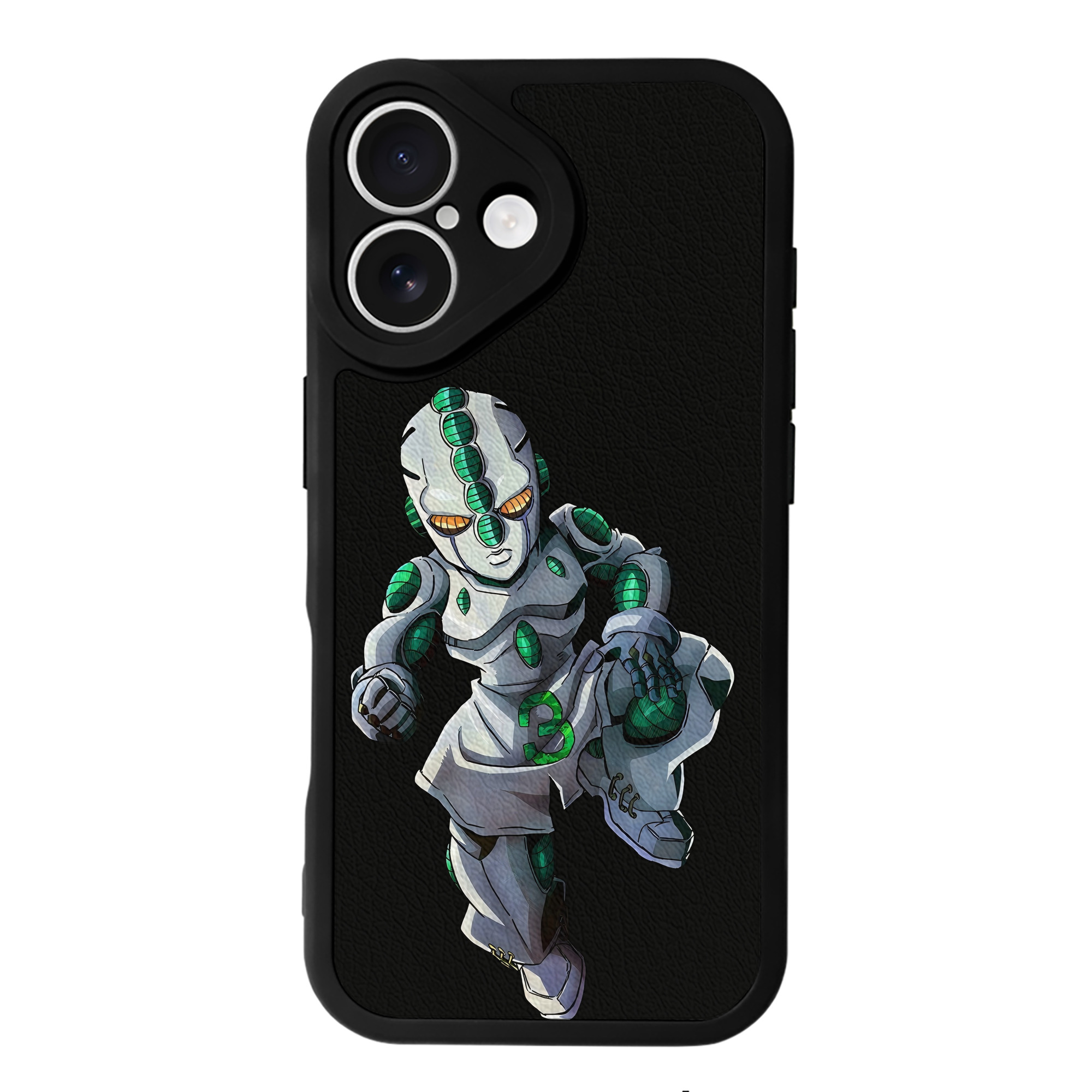 （画像用） ジョジョの奇妙な冒険 広瀨康一 JoJo's Bizarre Adventure Hirose Koichi 【iPhone 16シリーズ対応】シリコンスマホケース（レザー調） 材質：シリコン